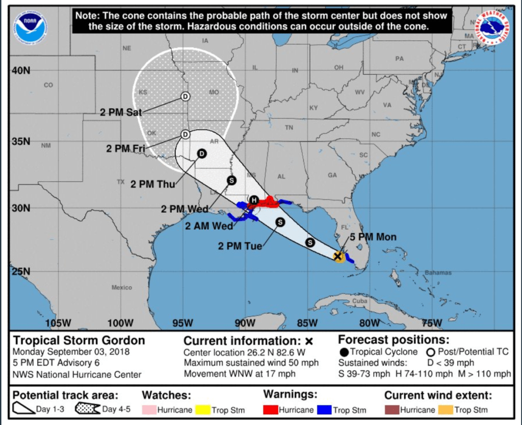 Tropical Storm Gordon - Parkview Baptist SchoolParkview Baptist School